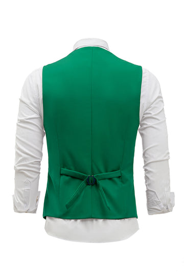Chaleco verde de traje para hombre